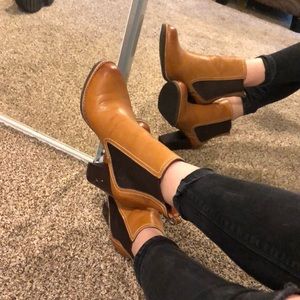 Tommy Bahama booties 3” heel. Worn once!